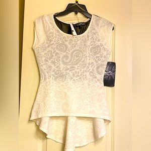 Women’s Peplum Top with sheer back